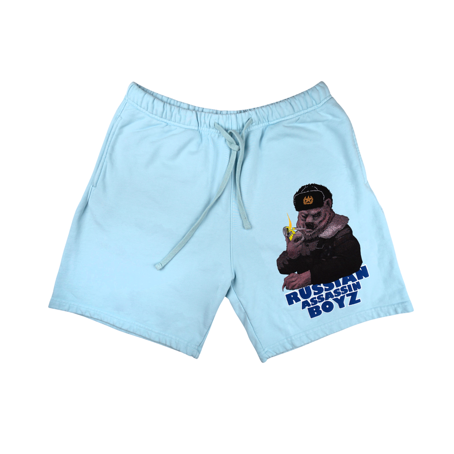 Russian General Bear Shorts- Blue