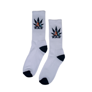 RAB Logo Socks - White/Blue