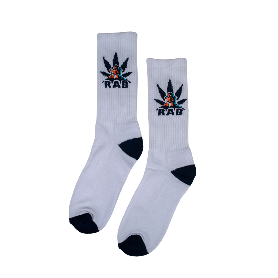 RAB Logo Socks - White/Blue